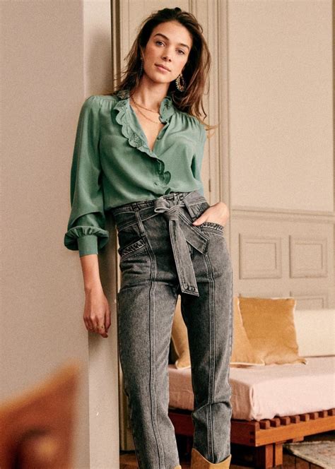 sezane blouse chloe|sezane chlo green.